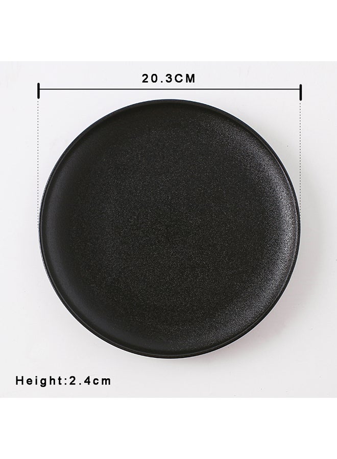 8-inch Sand Glaze Ceramic Plate Black - v1597750396/N39859507A_3