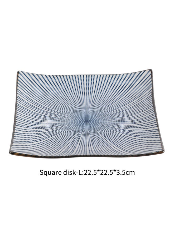 9-Inch Square Plate Blue  - Image 2