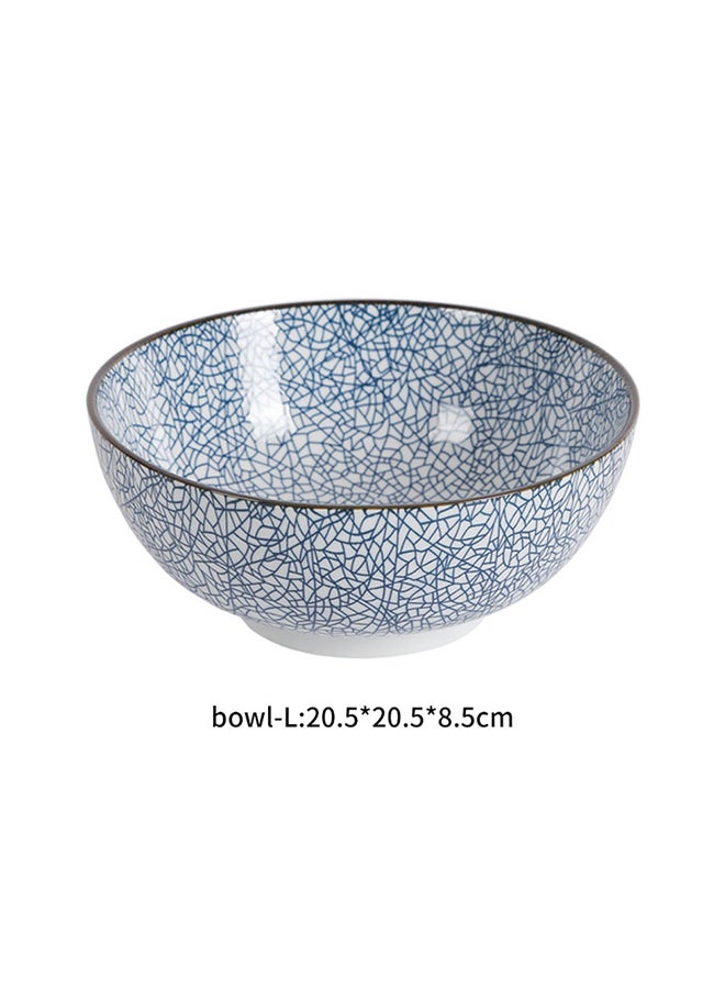 Sharpdo 8-inch Fine Ceramic Soup Bowl Blue 20.5x20.5x8.5cm - Image 2