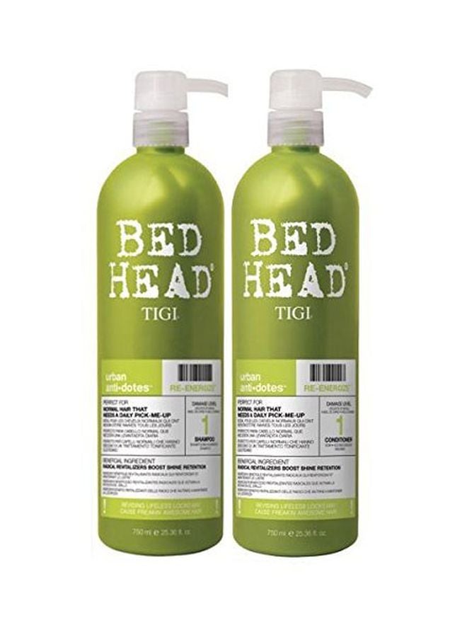 TIGI - Bed Head Re Energize Shampoo And Conditioner 750ml - Image 1