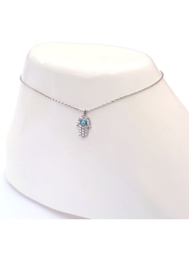 ألوان خلخال بتصميم كف اليد من الفضة الإسترليني عيار 925 - Image 2