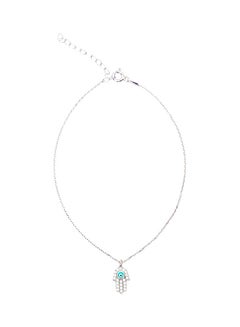 Alwan 925 Sterling Silver Hamsa Hand Designed Anklet  - Image 1