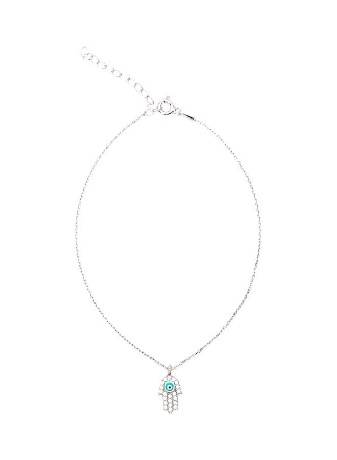 ألوان خلخال بتصميم كف اليد من الفضة الإسترليني عيار 925 - Image 1