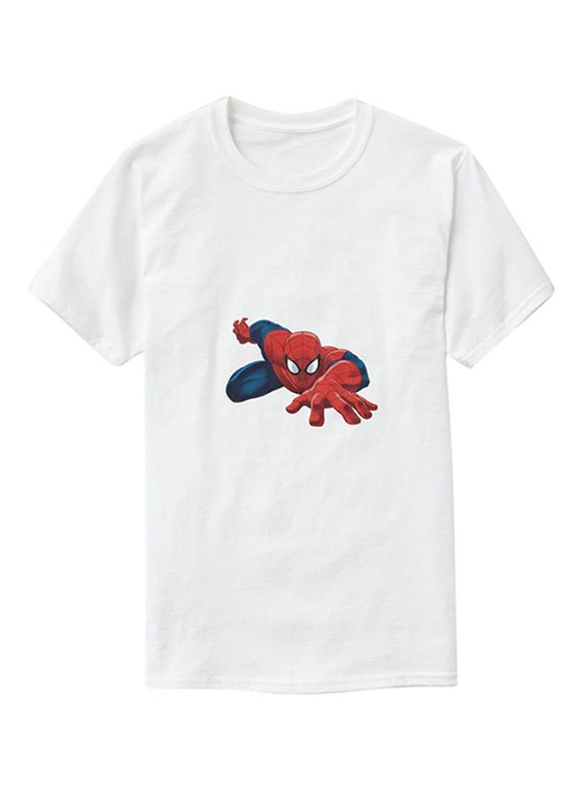 1st Piece Spider Man Design Short Sleeve T-Shirt White  - Image 1