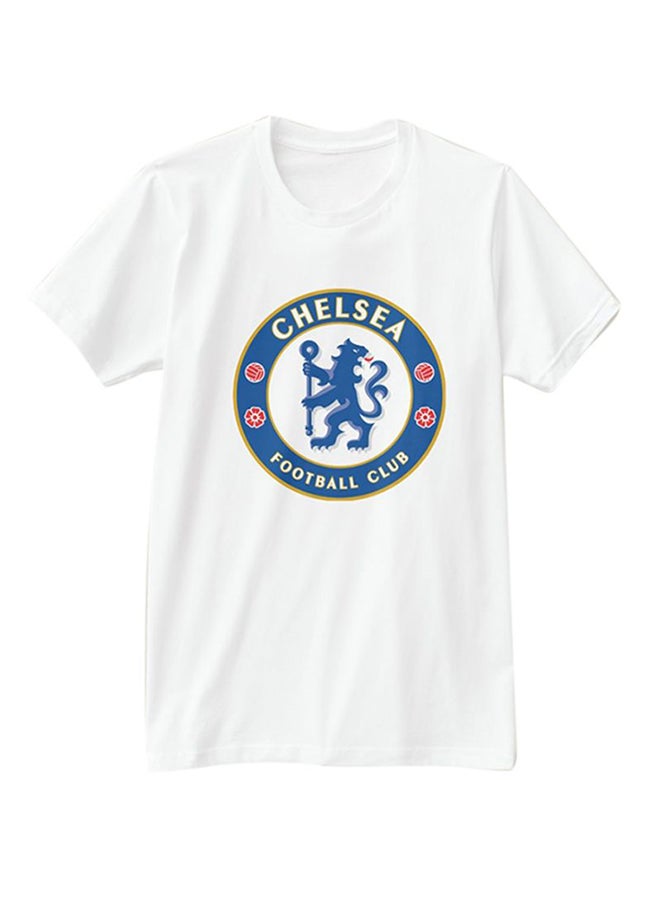 1st Piece Chelsea FC Design Short Sleeve T-Shirt White  - Image 1