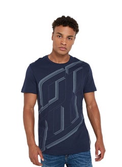 LOTTO Devin V Round Neck T-Shirt Navy  - Image 1