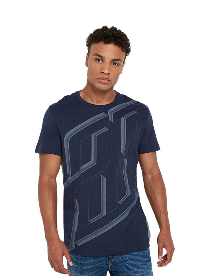 لوتو تيشيرت ديفين V بفتحة رقبة دائرية كحلي - Image 1