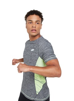 LOTTO Xride III Round Neck T-Shirt Grey/Yellow  - Image 1