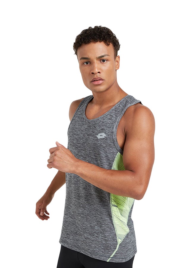 لوتو بلوزة بدون أكمام إكس رايد III بفتحة رقبة مستديرة رمادي/أصفر - Image 1