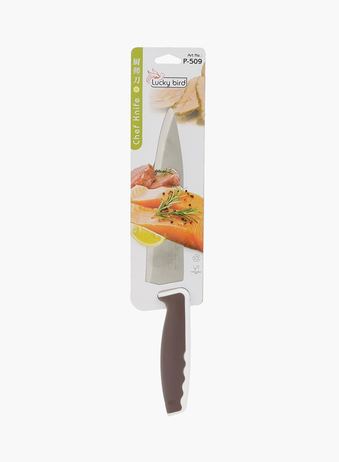 Elianware - Stainless Steel Chef Knife Silver/Brown 7.62x39.37centimeter - Image 1