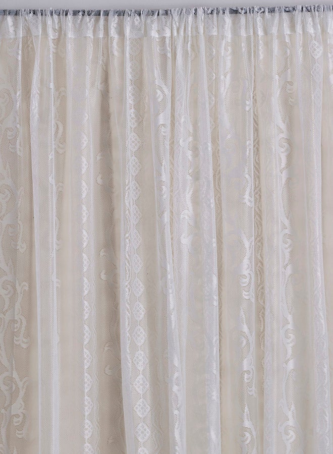 Home Box 2-Piece Rhine Polyester Curtain Set White 240x140cm - Image 3