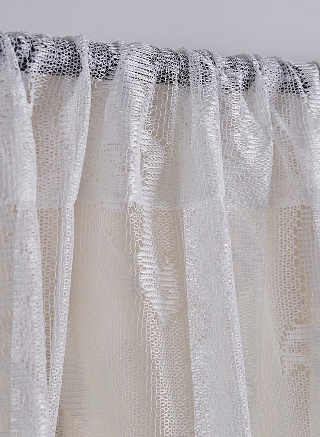 Home Box 2-Piece Rhine Polyester Curtain Set White 240x140cm - Image 4