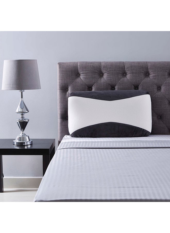 Home Box Lavish Rectangular Cool Gel Bed Pillow Combination White/Black 70 x 40cm  - Image 1