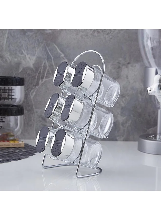 Home Box 7-Piece Karl Spice Jar and Rack Set