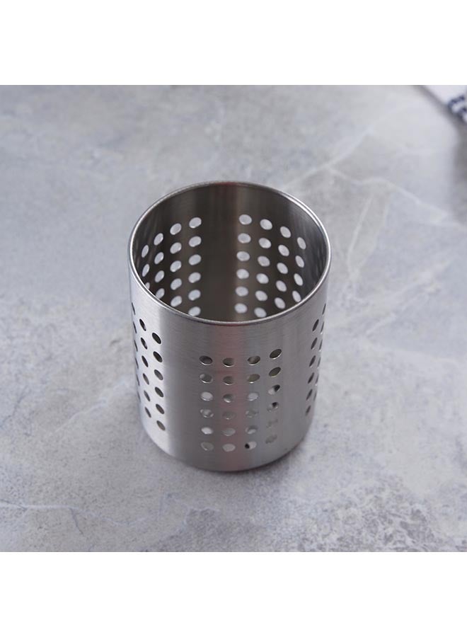 Home Box Shine Dotted Cutlery Holder Silver 12 x 10cm  - Image 3