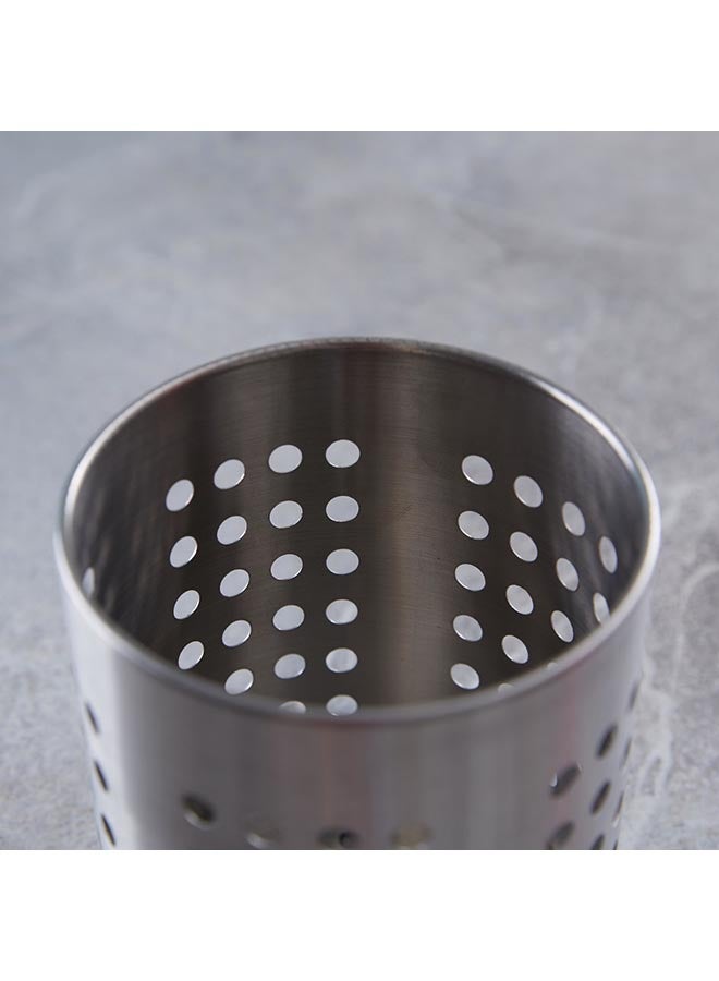 Home Box - Shine Dotted Cutlery Holder Silver 12 x 10cm - Image 1