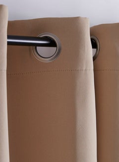 Home Box 4-Piece Uni-Blackout Curtain Beige  - Image 3