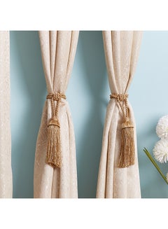 Home Box 2-Piece Polyster Tassel Set Brown 60cm  - Image 3