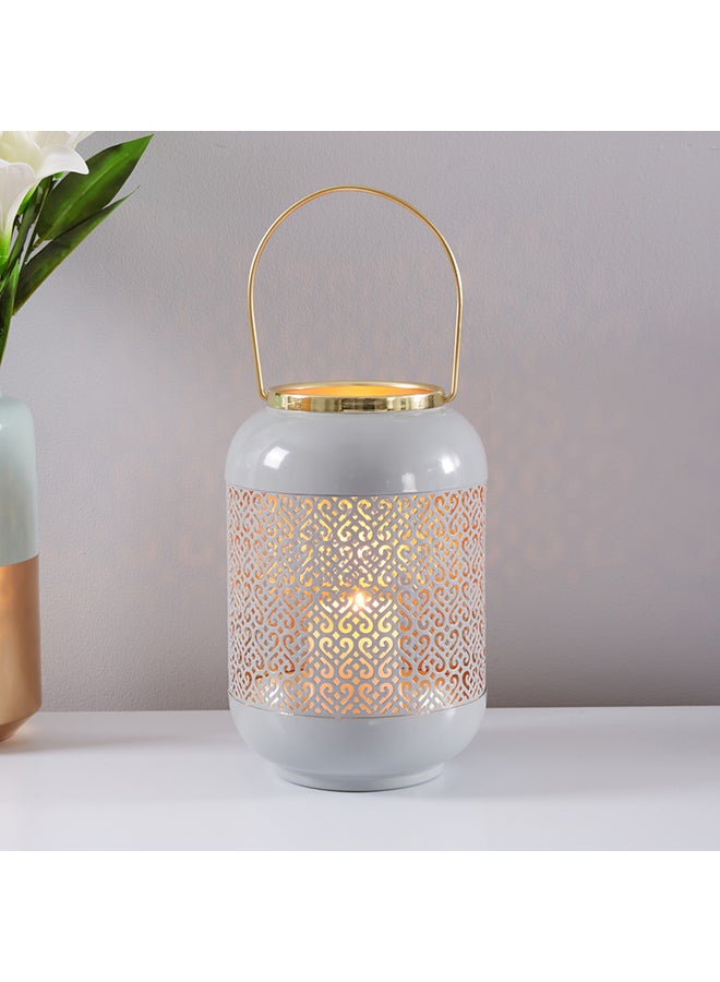 Home Box Tene Candle Lantern Blue/Gold 27.5 x 23cm  - Image 4