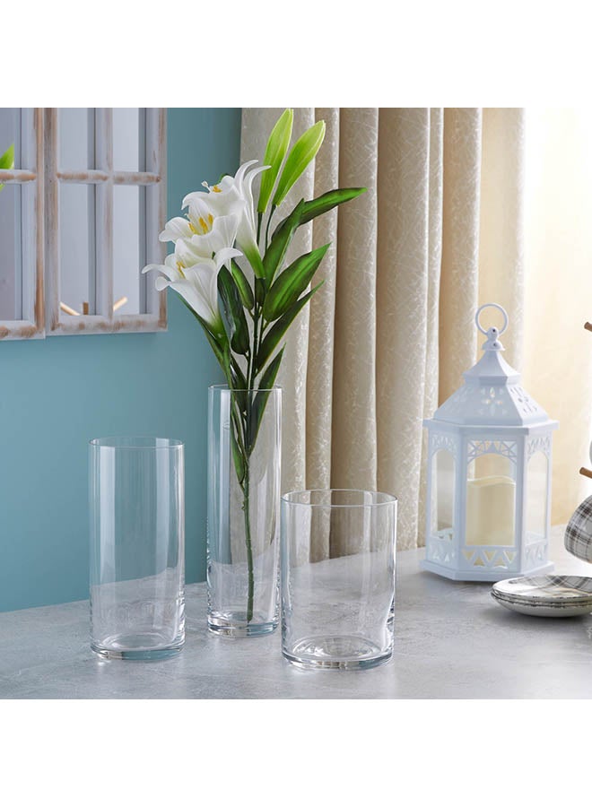 Home Box 3-Piece Cube Vase Set Clear - Image 5