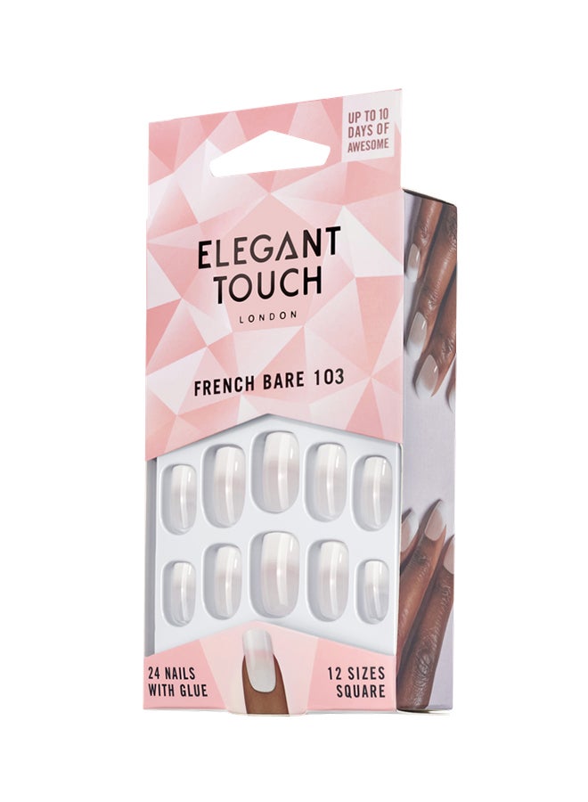 ELEGANT TOUCH - 24-Piece French Nail Set Pink 103 - Image 1