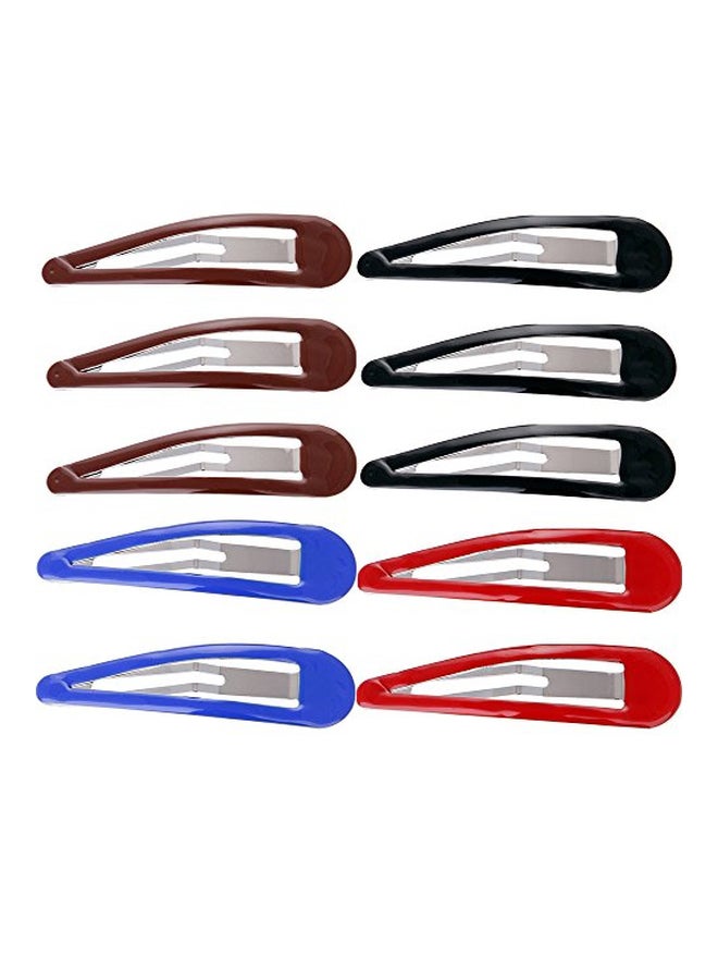 لونيدي مجموعة مشابك شعر معدنية مطلية بالورنيش مكونة من 10 قطع متعدد الألوان 10x (3.5x0.9)بوصة - Image 1