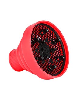 YOSOO Retractable Curly Hair Blow Dryer Diffuser Red/Black One Size  - Image 1