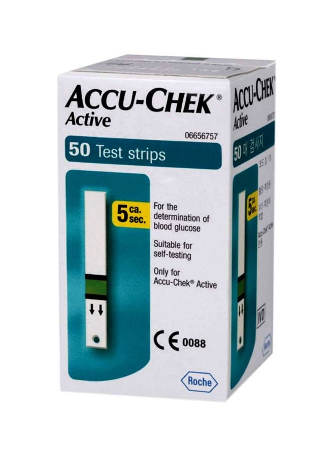 ACCU-CHEK - 50-Piece Active Blood Glucose Test Strips - Image 1