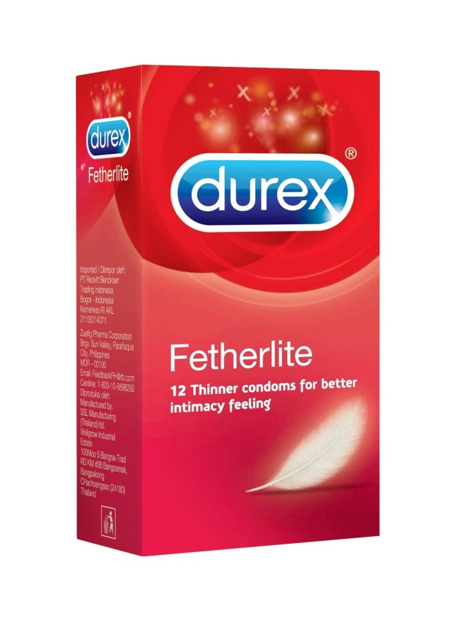 دوريكس واقٍ ذكري فيثرلايت رفيع مجموعة من 12 قطعة