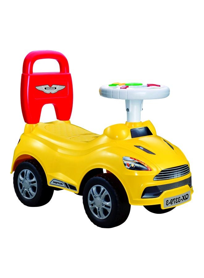 كونكسينج سيارة كهربائية يمكن ركوبها على عجلة القيادة خفيفة الوزن ومتينة ويمكن الاعتماد عليها للأطفال أصفر One Size - Image 2