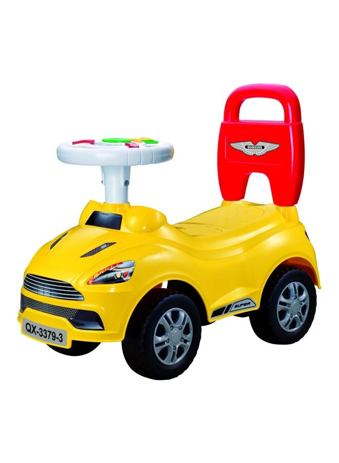 كونكسينج سيارة كهربائية يمكن ركوبها على عجلة القيادة خفيفة الوزن ومتينة ويمكن الاعتماد عليها للأطفال أصفر One Size - Image 1