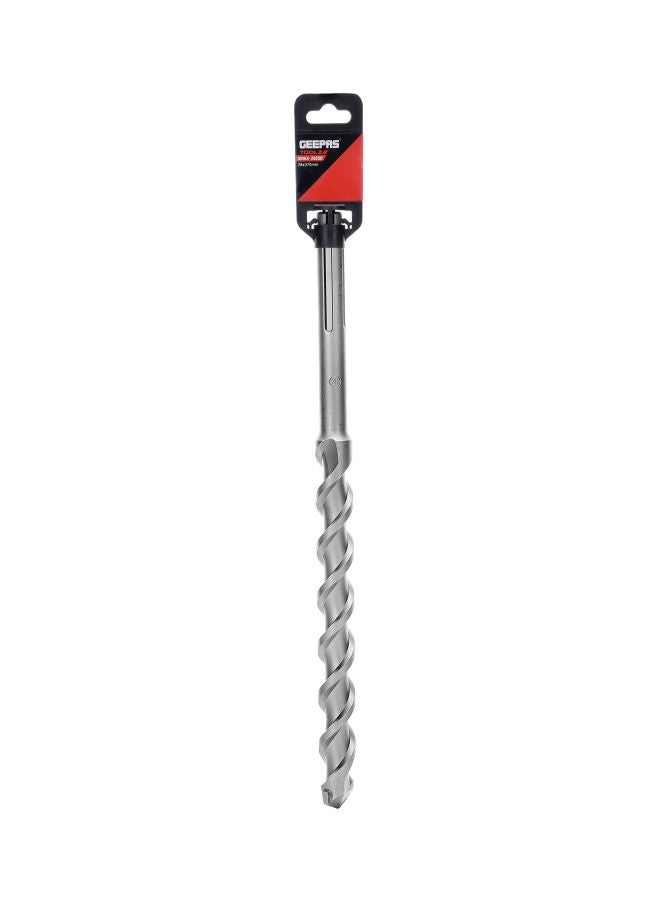 GEEPAS SDS Max Drilling Flute - Masonry Drill Bit Spiral Flute Rotary Masonry Drill | Ideal for Concrete, Wood & other Soft materials (D28xL370xWL200) Silver 19inch  - Image 2