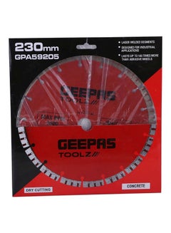 GEEPAS Concrete Cutting Blade 230 MM - Sharp & Durable for General Concrete Products, Stone, Brick, Universal Red/Grey/Black  - Image 4