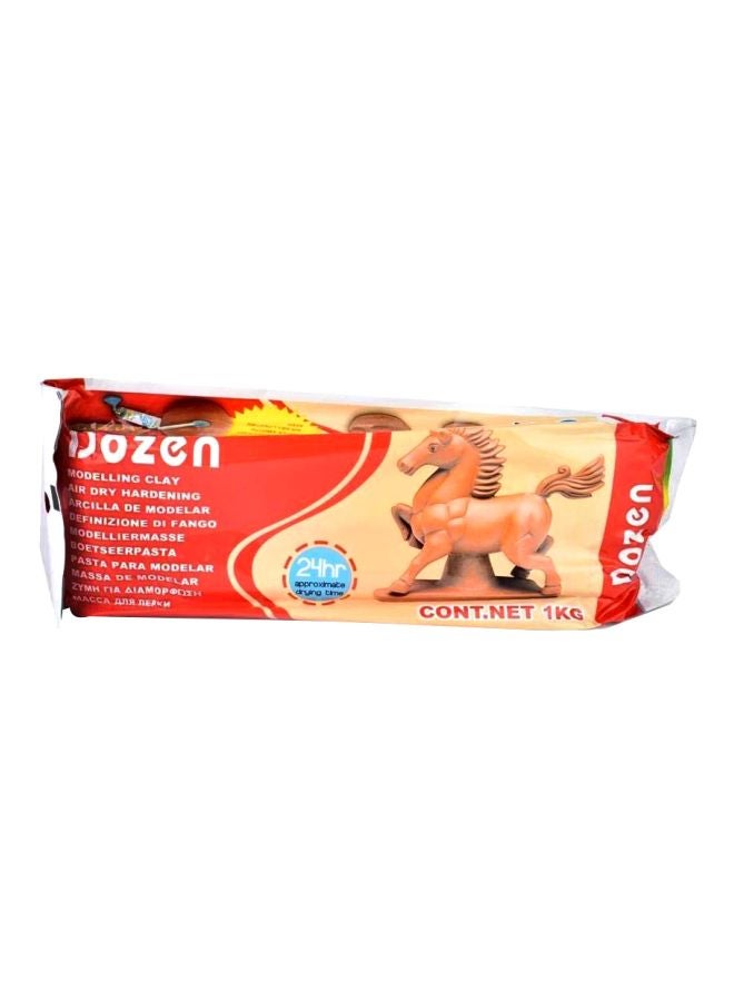 Dozen Modelling Clay Dough 1kg Beige - Image 1