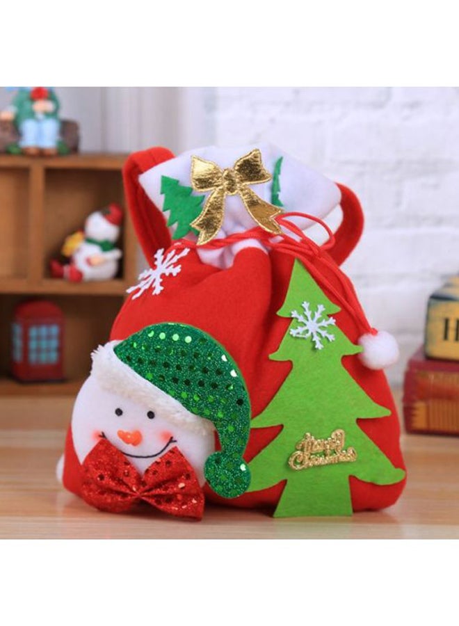 بيوينتي حقيبة هدايا بتصميم الكريسماس أخضر/ أبيض/ أحمر - Image 2