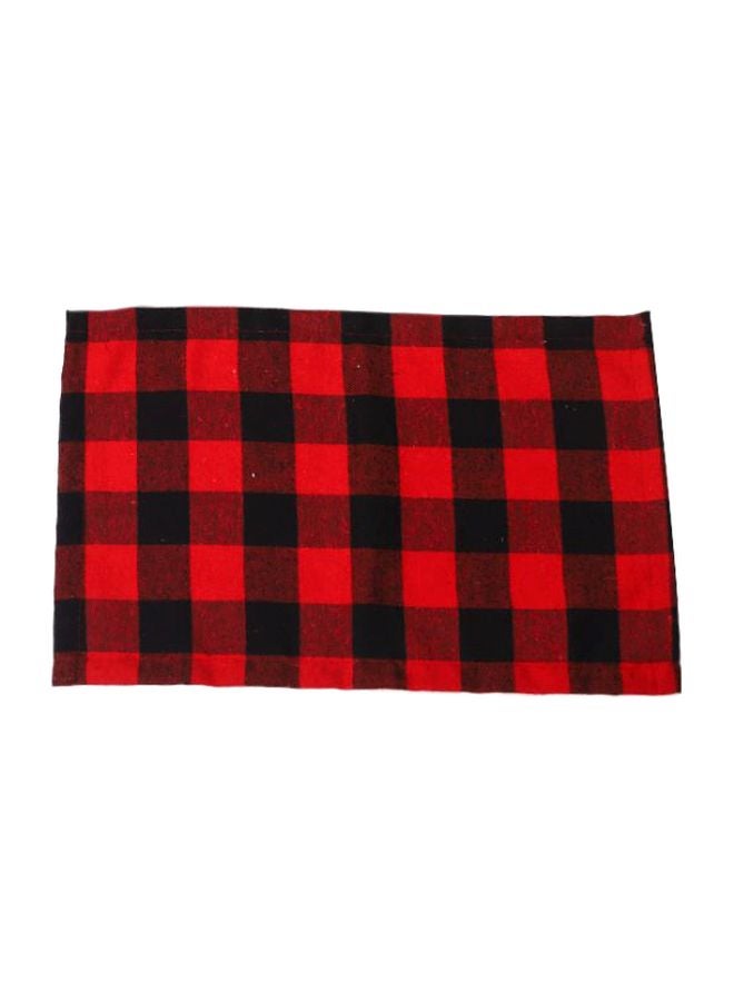 Beauenty Plaid Patterned Table Mat Red/Black 27.5x45cm - Image 1