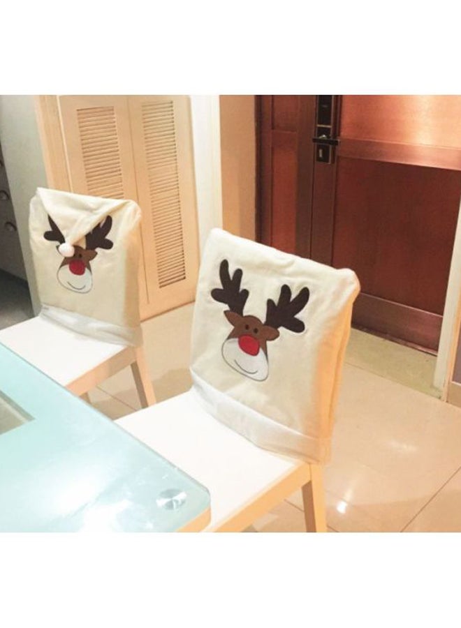 Beauenty Elk Embroidered Chair Cover Beige/Brown/Black 50x60cm  - Image 2