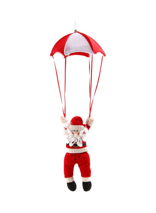 بيوينتي زينة بتصميم سانتا كلوز في باراشوت أحمر/ أبيض/ أسود 20x60سم - Image 1