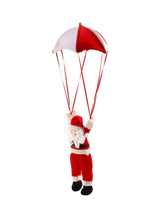 بيوينتي زينة بتصميم سانتا كلوز في باراشوت أحمر/ أبيض/ أسود 20x60سم - Image 2
