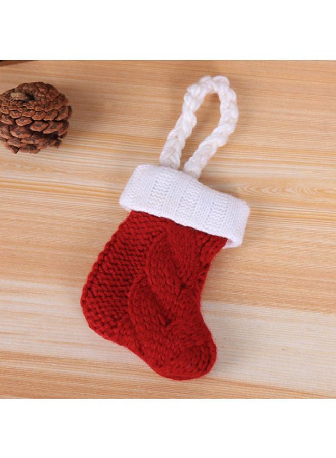 Beauenty Decorative Knitted Sock Red/White  - Image 2