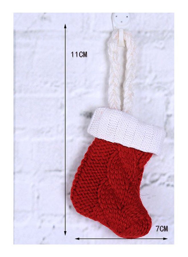 Beauenty Decorative Knitted Sock Red/White  - Image 4