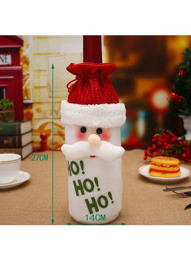 Beauenty Christmas Decoration Santa Bottle Cover Multicolour 14 x 27cm  - Image 2
