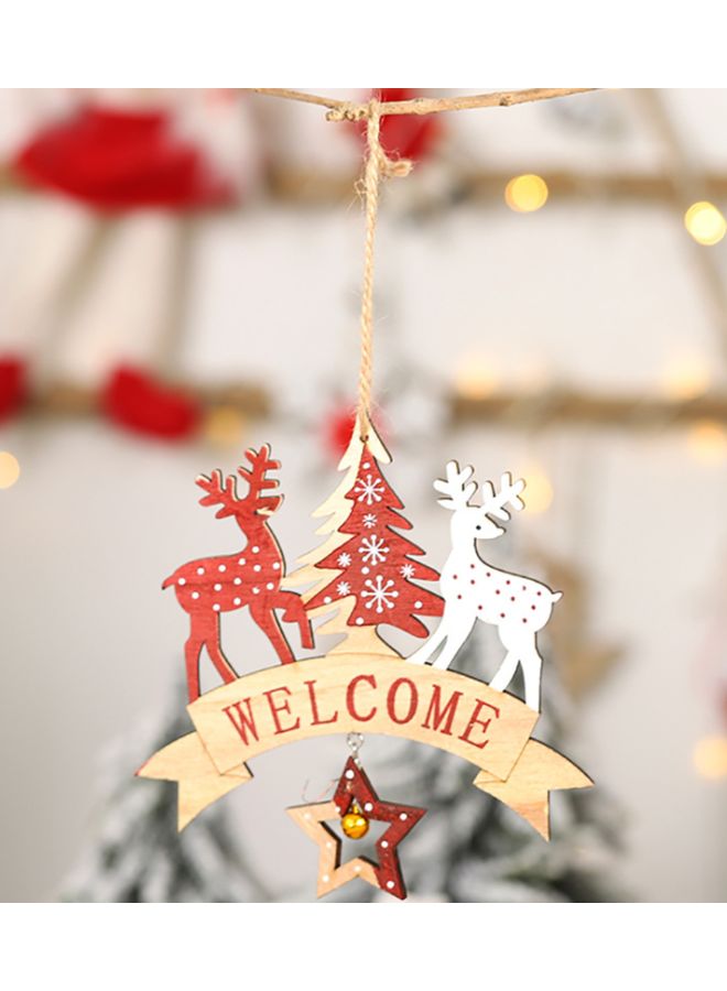 Beauenty Decorative Tree Pendant Beige/Red/White 27 x 15cm - Image 2