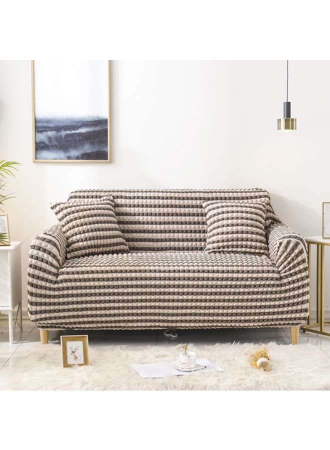 بيوينتي غطاء أريكة ثلاثية المقاعد بلون قهوة - Image 2