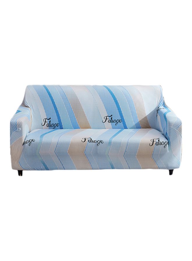 Beauenty Printed Three Seater Sofa Cover Light Blue/Beige  - Image 1