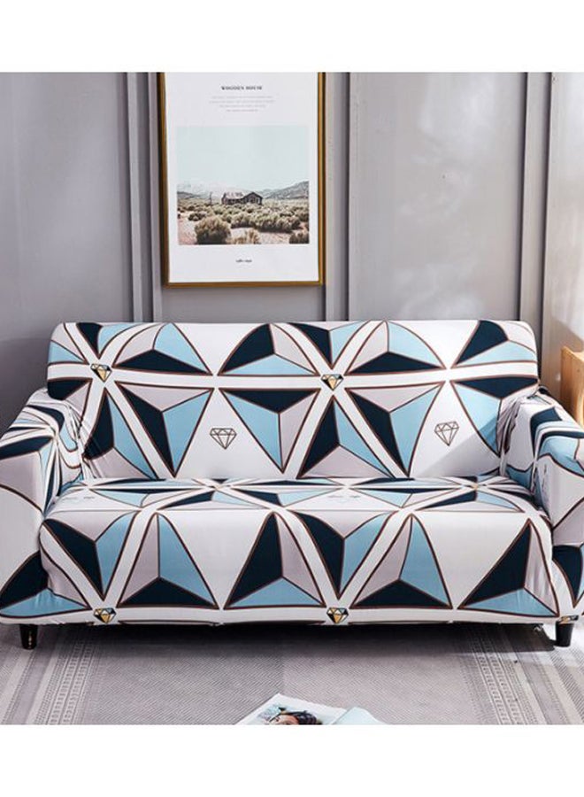 Beauenty Printed Three Seater Sofa Cover White/Black/Blue - Image 2