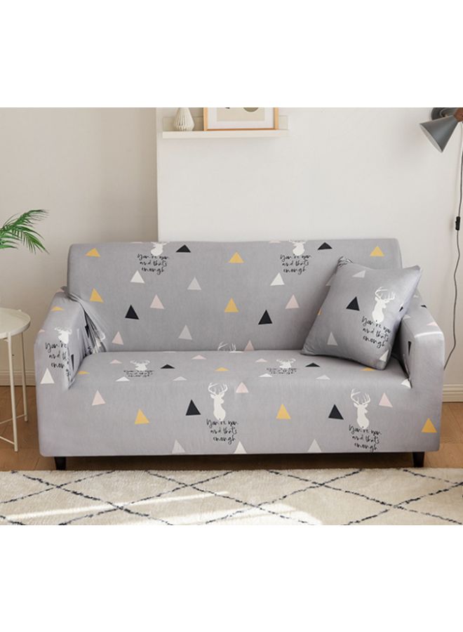 Beauenty Dear Printed Three Seater Sofa Cover Grey/Yellow/White  - Image 2