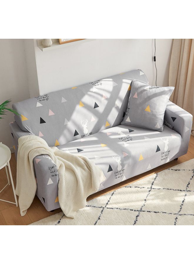 Beauenty Dear Printed Three Seater Sofa Cover Grey/Yellow/White  - Image 3