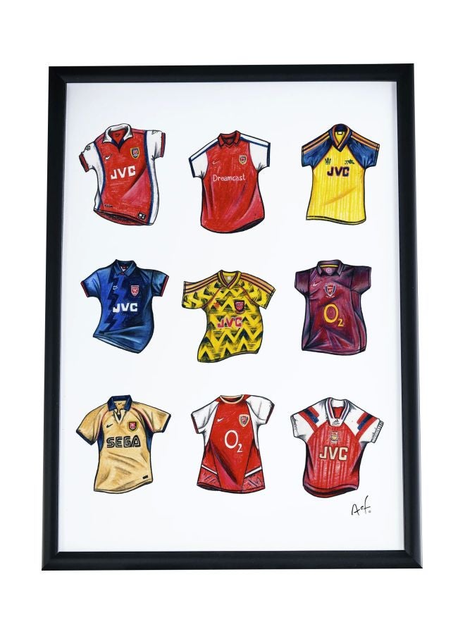 Boomah Accessories Arsenal Classic Jersey Themed Framed Poster Red/Yellow/Blue 30x40cm  - Image 1