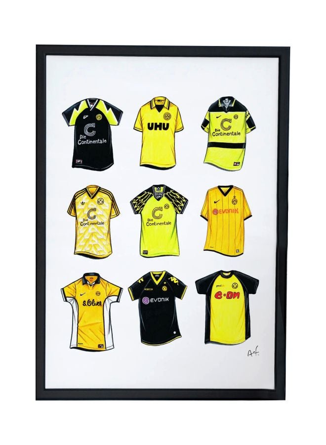 Boomah Accessories Borussia Dortmund Classic Jersey Poster With Frame Yellow/Black/White 30 x 40cm  - Image 1